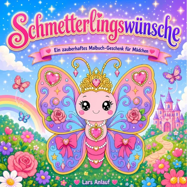 Cover des Malbuchs Schmetterlingswünsche von Lars Anlauf