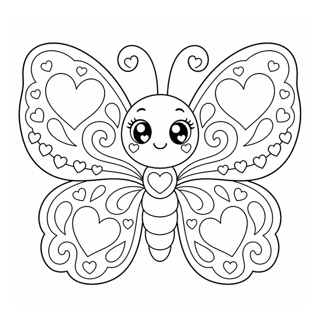 Heart butterfly